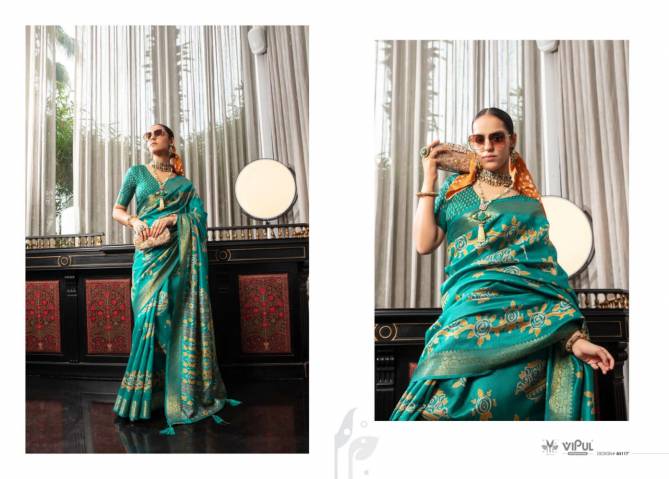 Kashmir Beauty By Vipul Printed Designer Sarees Wholesale market In Surat